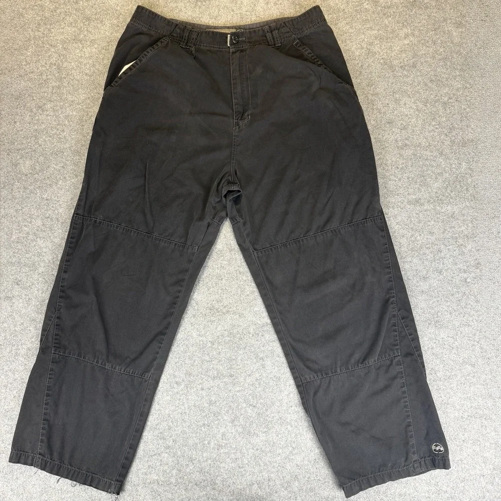 Billabong Vintage Black Cargo Pants Skate Surf Y2K Gorpcore Cotton Mens Size 34